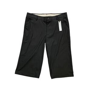 Stantt Shorts Mens 34 Black Bermuda Commuters Flat Front Quick Dry Performance